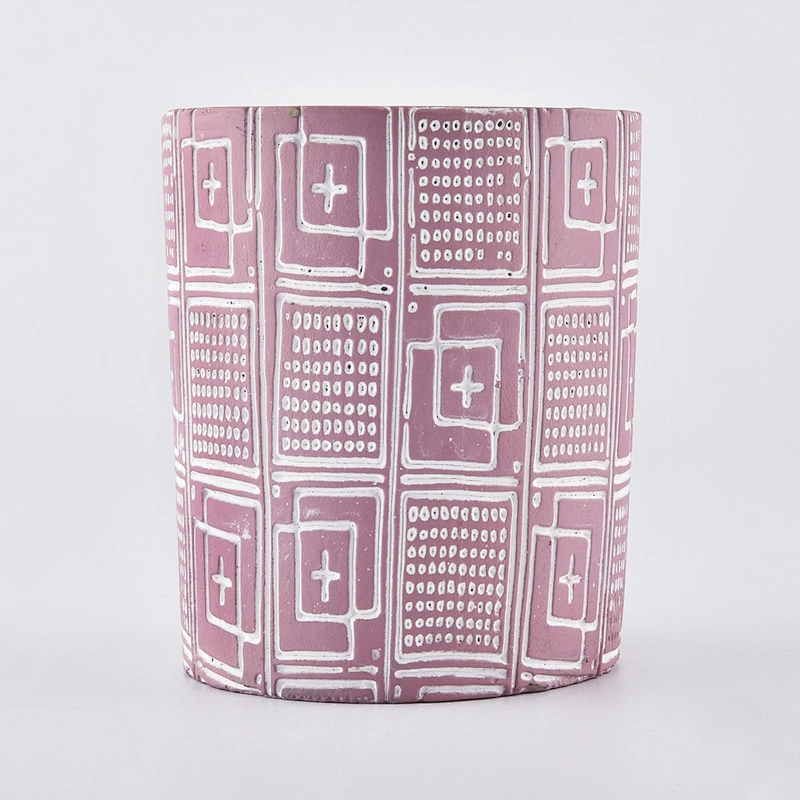 10oz Wholesales empty pink ceramic candle jars in bulk