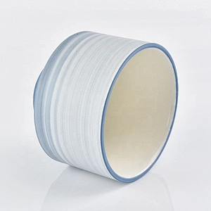 matte light blue glazed ceramic candle jars