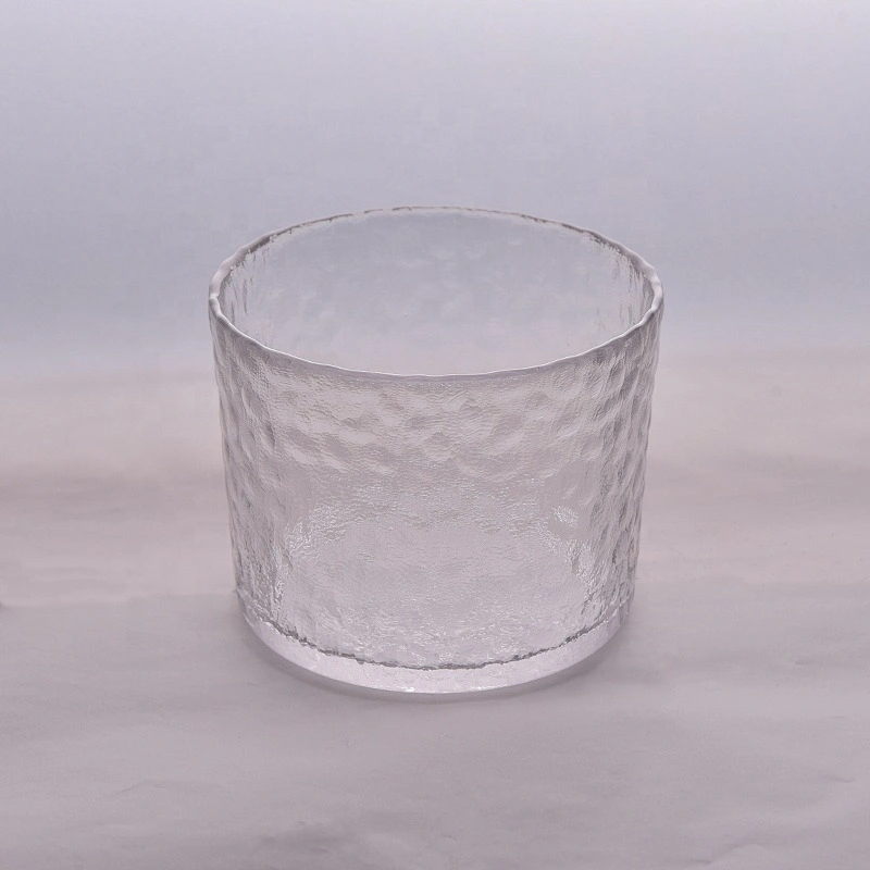 Transparent spraying candle vessel glass candle jar home decorative in bulk