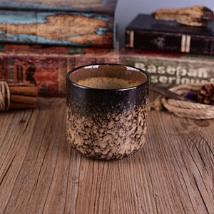 Amber frosted ceramic votive candle holders supplier