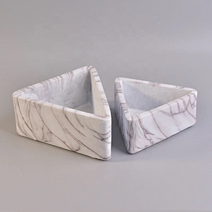 Triangle concrete candle jar custom home decor