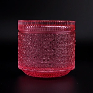 Home decor luxury laser tall glass candle holders with lid wedding centerpieces
