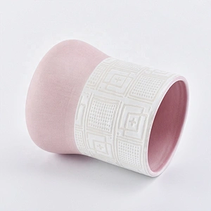 Luxury glazed ceramic votive candle jars customized candle holders home decor wholesale