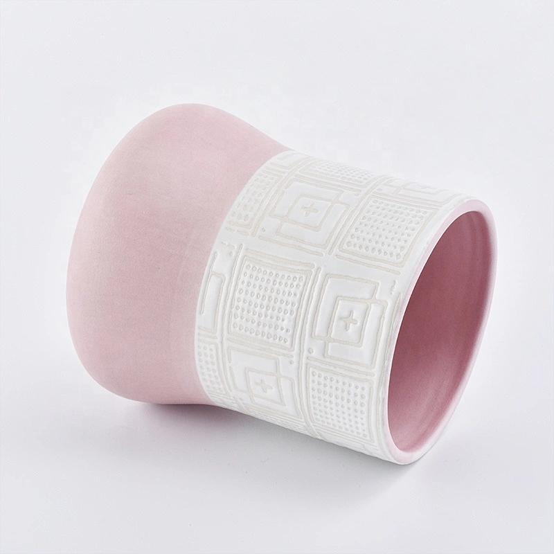 Luxury glazed ceramic votive candle jars customized candle holders home decor wholesale