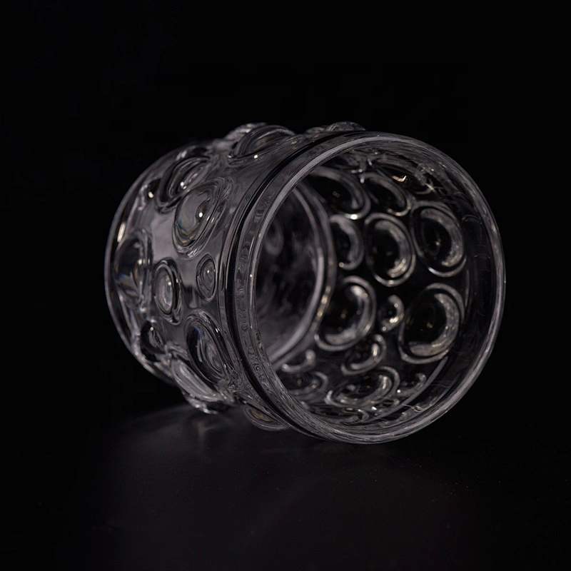 Clear custom candle holder glass candle cups supplier