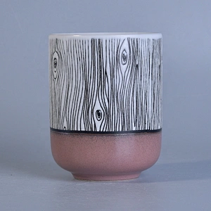 Customized enamel candle holder cylinder candle container home decor