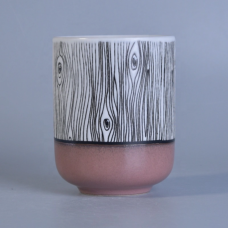 Customized enamel candle holder cylinder candle container home decor