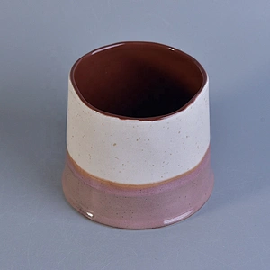 Empty glazed ceramic tealight scented candle holders home decoration in bulk