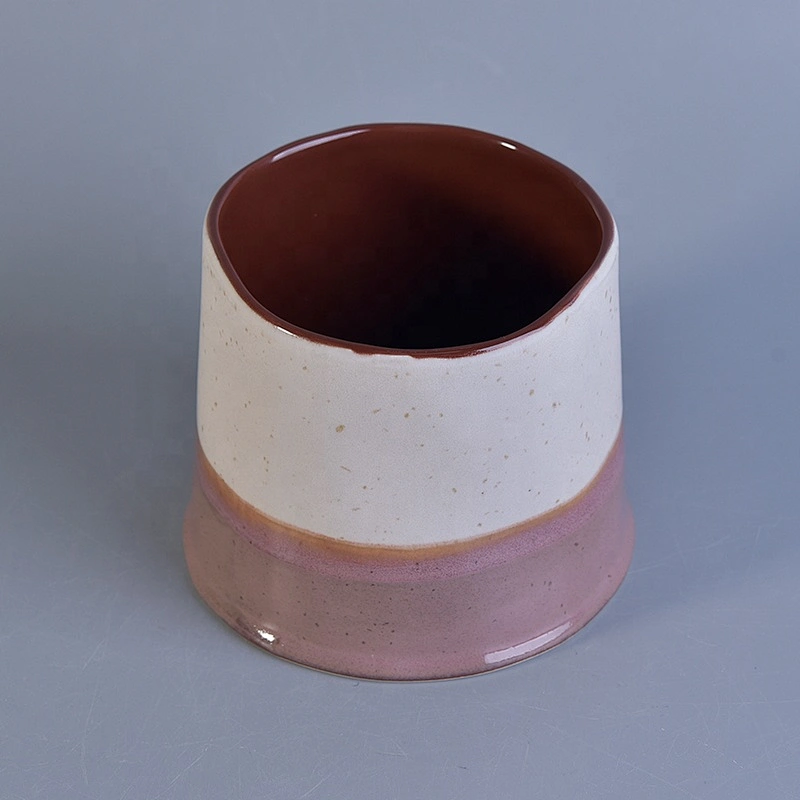 Empty glazed ceramic tealight scented candle holders home decoration in bulk