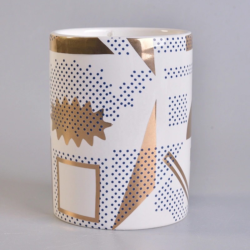 Wholesales Sunny white custom luxury ceramic candle holder