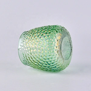 Antique green custom candle container votive glass candle vessel home decor factory