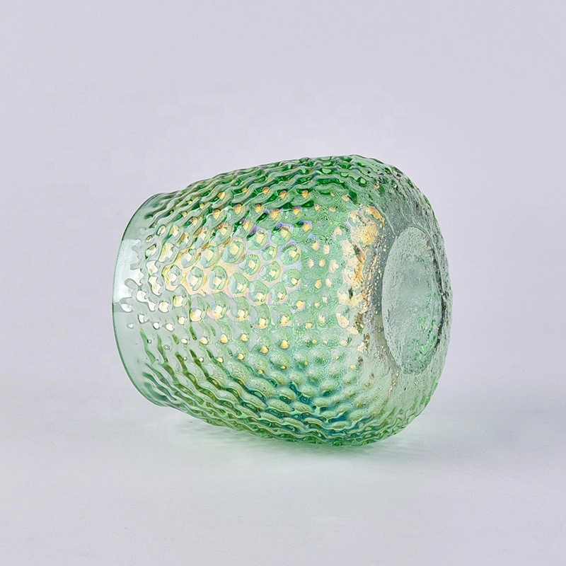 Antique green custom candle container votive glass candle vessel home decor factory