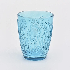 Clear custom made candle cup glass candle bottles home decoration
