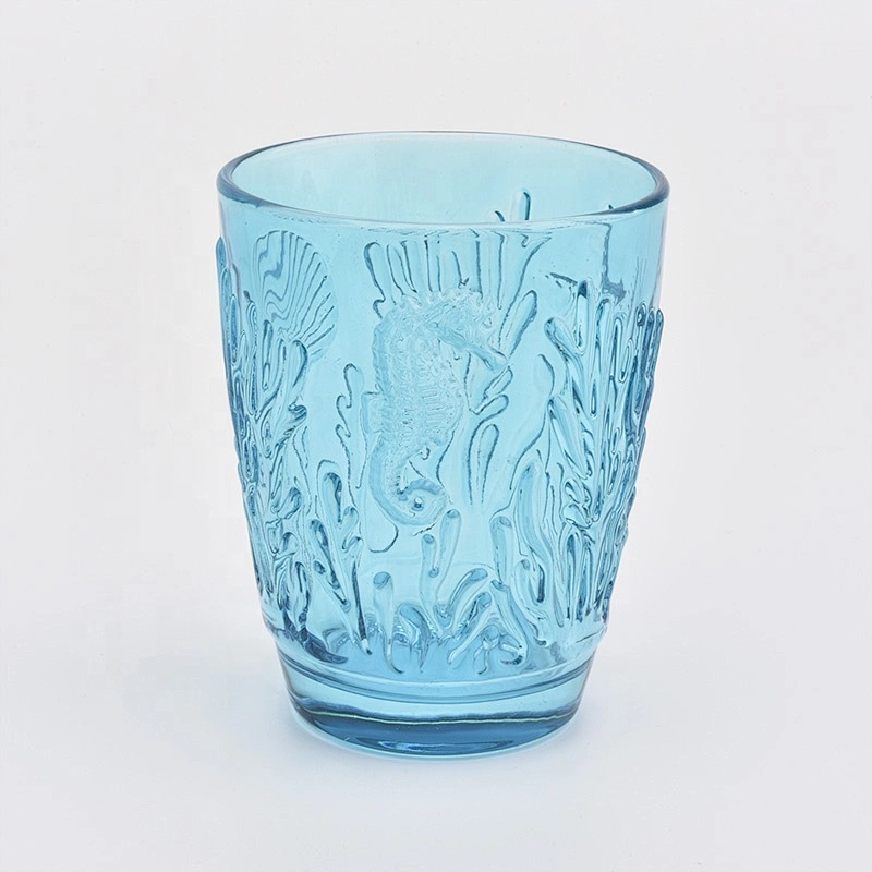 Clear custom made candle cup glass candle bottles home decoration