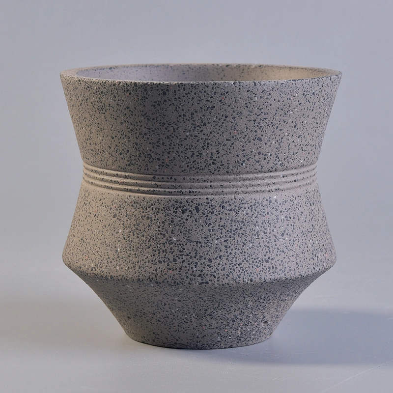 Wholesales Empty custom grey candle cement jars home decor