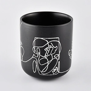 ceramic candle containers with round bottom