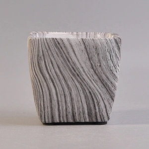 Square concrete candle holders hurricane custom table decor