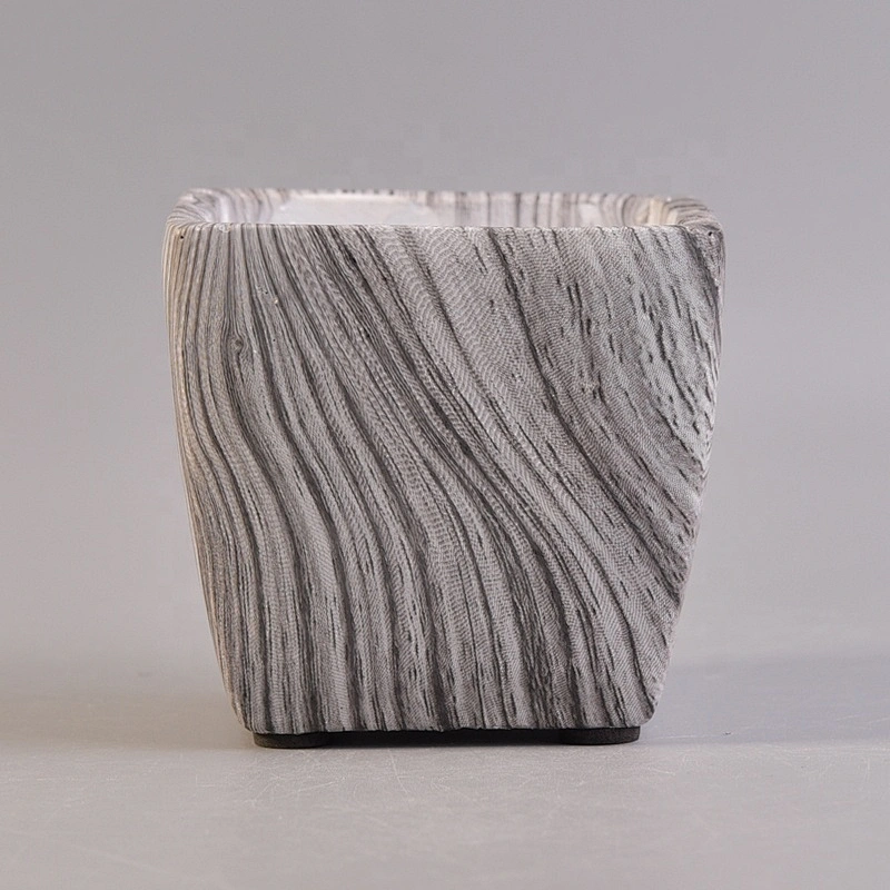 Square concrete candle holders hurricane custom table decor
