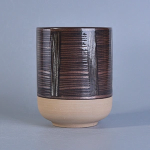 Custom frosted glazed ceramic candle jar tealight tumbler candle holders home decoration use