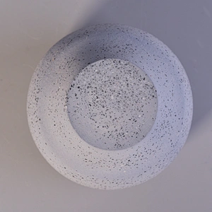 Wholesales custom round empty votive cement candle jar 8oz 10oz 12oz