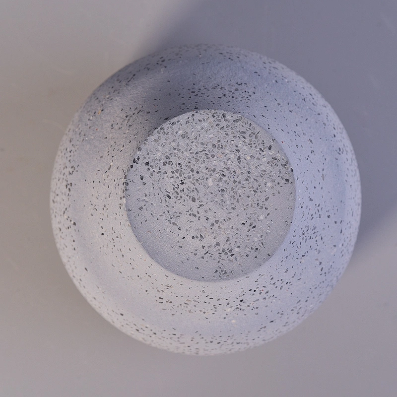 Wholesales custom round empty votive cement candle jar 8oz 10oz 12oz
