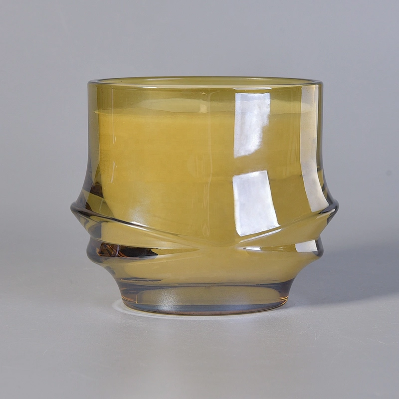 10oz 12oz 14oz Sunny new design gold empty glass candle jar holders