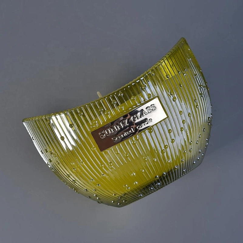 New design wholesales boat shape scented Glass Candle Jar
