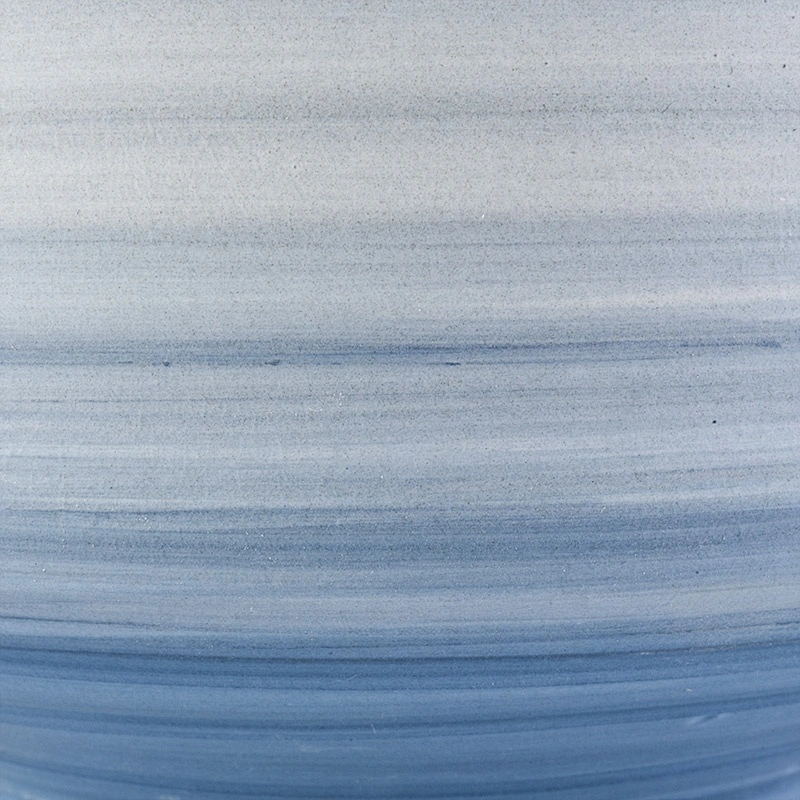 matte light blue glazed ceramic candle jars