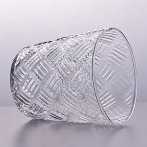 Clear handmade candle container glass tea light candle jar home decorative bulk