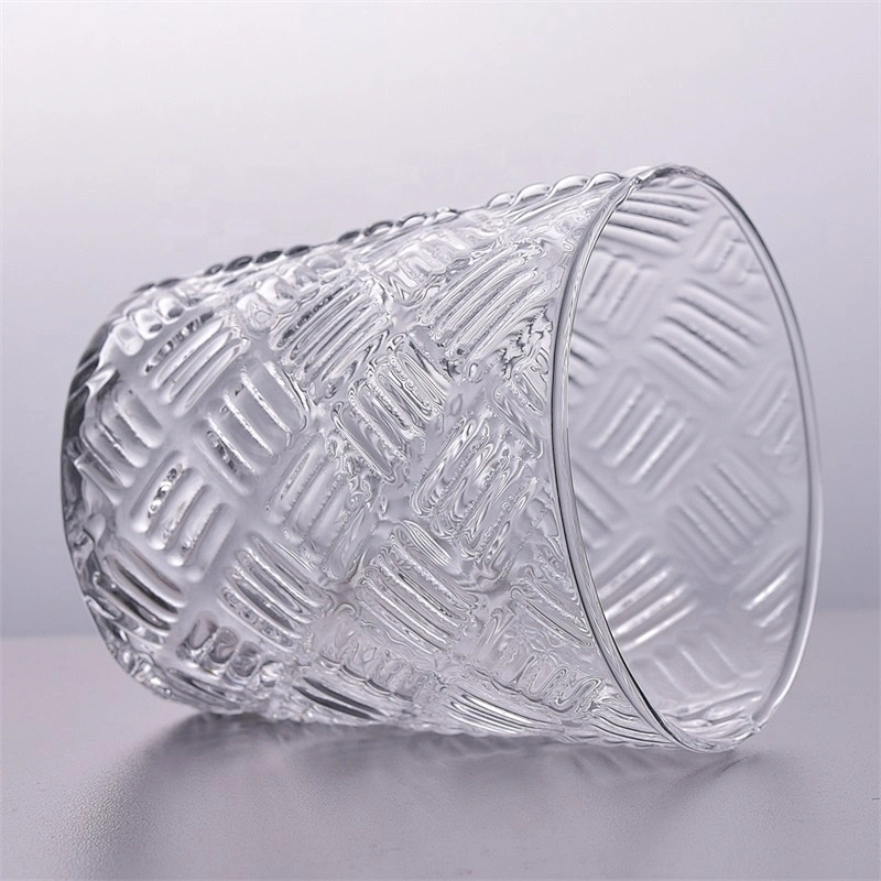 Clear handmade candle container glass tea light candle jar home decorative bulk