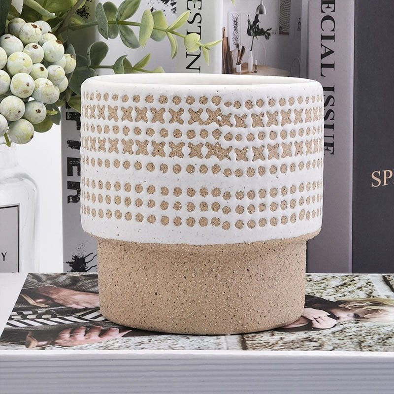 Heat resistant ceramic candle jars decorative candle holder wholesales