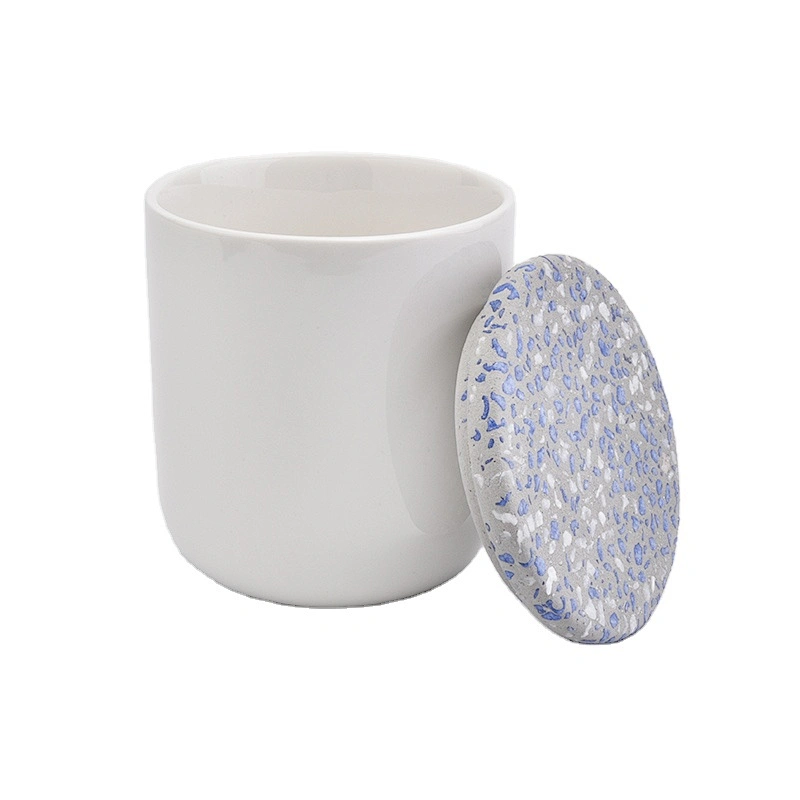 Suppliers Custom round cement lids for candle jars