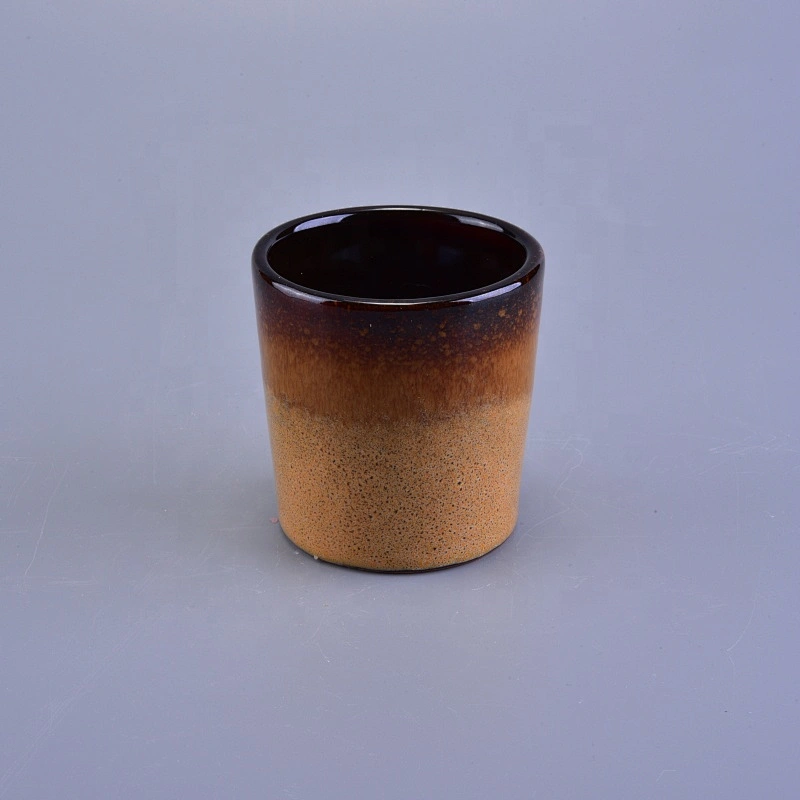 200ml Amber ceramic candle holder wholesales