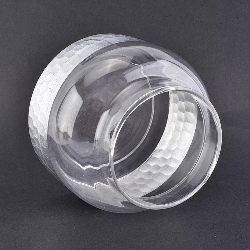 Silver dipped candle jar glass home decoration wholesale