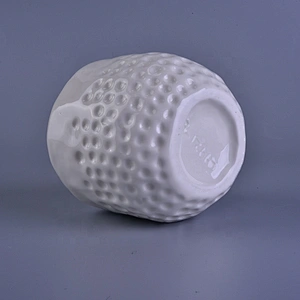 Customized decorative white ceramic candle jars 6oz 8oz 10oz