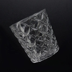 Empty spraying handmade candle vessel glass votive candle jar bedroom decor supplier