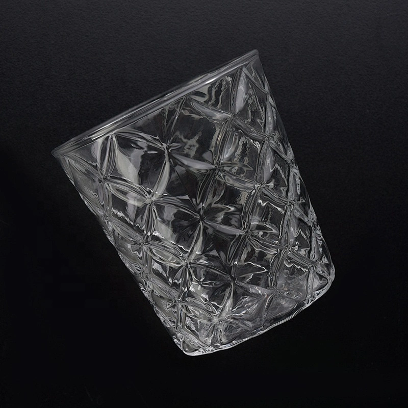 Empty spraying handmade candle vessel glass votive candle jar bedroom decor supplier