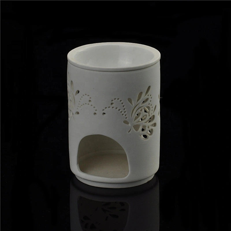 Floral Pattern Ceramic Tealight Candle Holder Oil Burner Home Decoration