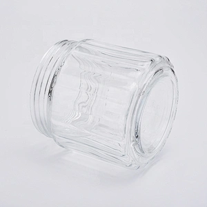 Cylinder striped crystal candle container tealight glass candles holder wedding decoration wholesales