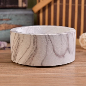 Hurricane concrete candle containers round candle vessel wholesales