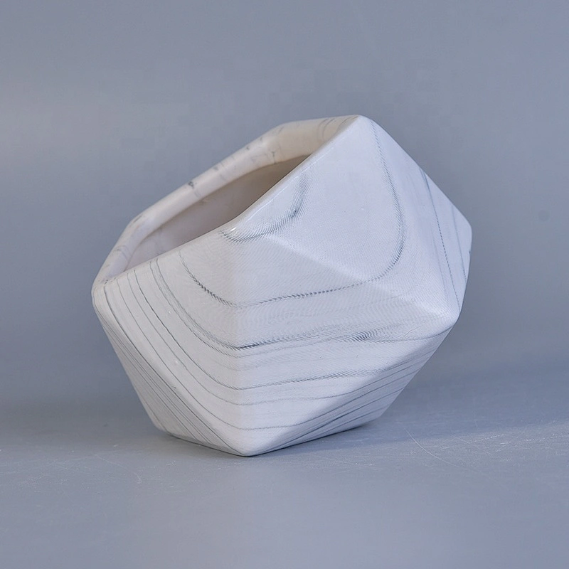200ml Geometric ceramic candle jar scented candle vessel home decoration