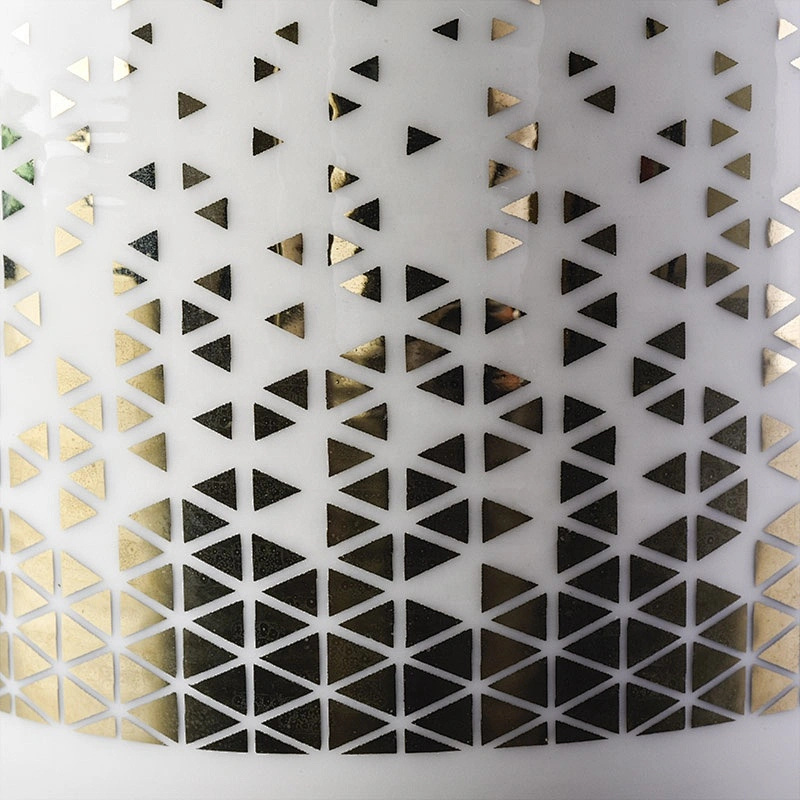 Wholesale Ceramic Candle Holder Mosaic Pattern Metallic Designs Home Decoration