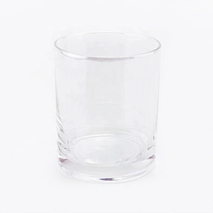 Clear candle vessel glass candle holder home decoration