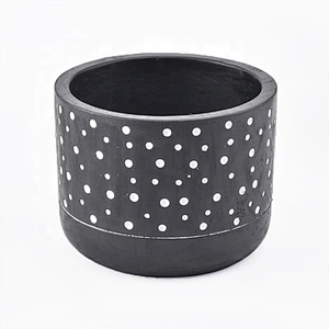Supply round concrete candle holders spot pattern home decoration