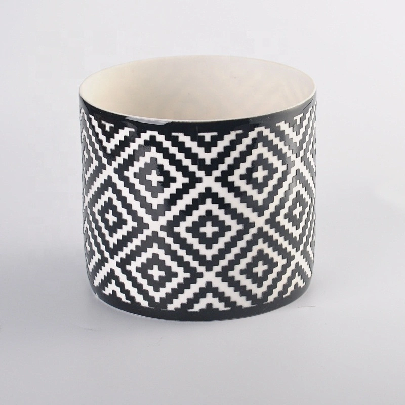 Soy wax Customized matte black candle containers
