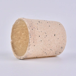 Wholesales luxury custom finish frost cement candle vessels