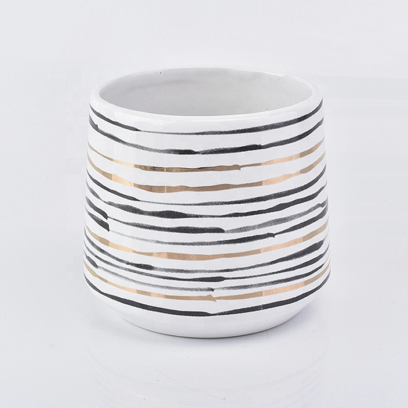500ml Cylinder ceramic candle container handmade candle holder home decor