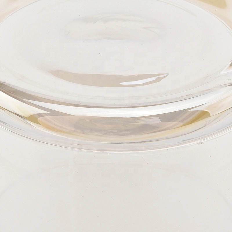 Clear customized candle vessel glass candle holder home deco