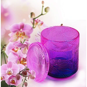 Sunny hot sales luxury custom logo crystal glass candle jar and lid