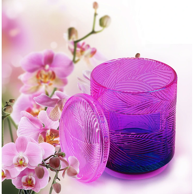 Sunny hot sales luxury custom logo crystal glass candle jar and lid